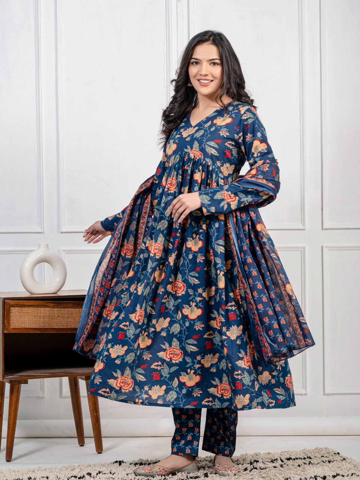 Summer Special Stay Cool & Stylish in cotton fabric in blue color