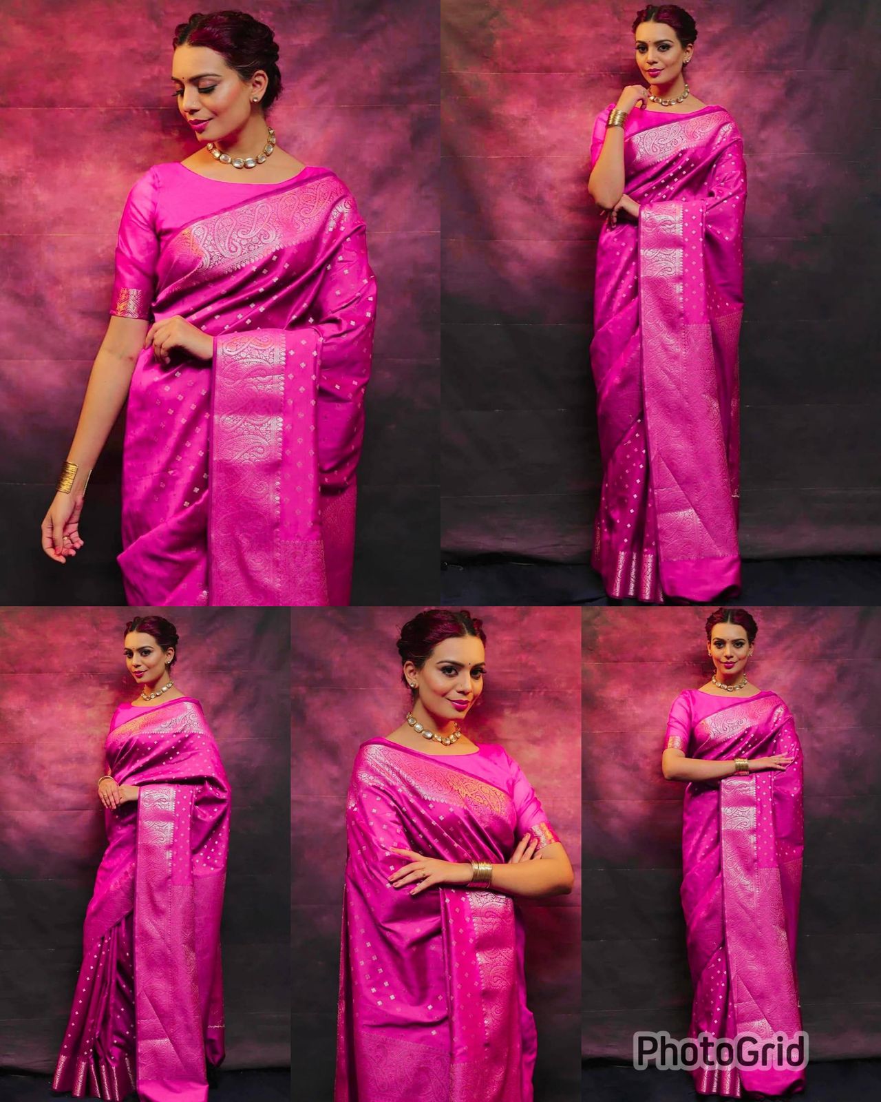 Pink Color beautiful Banarasi Silk Saree