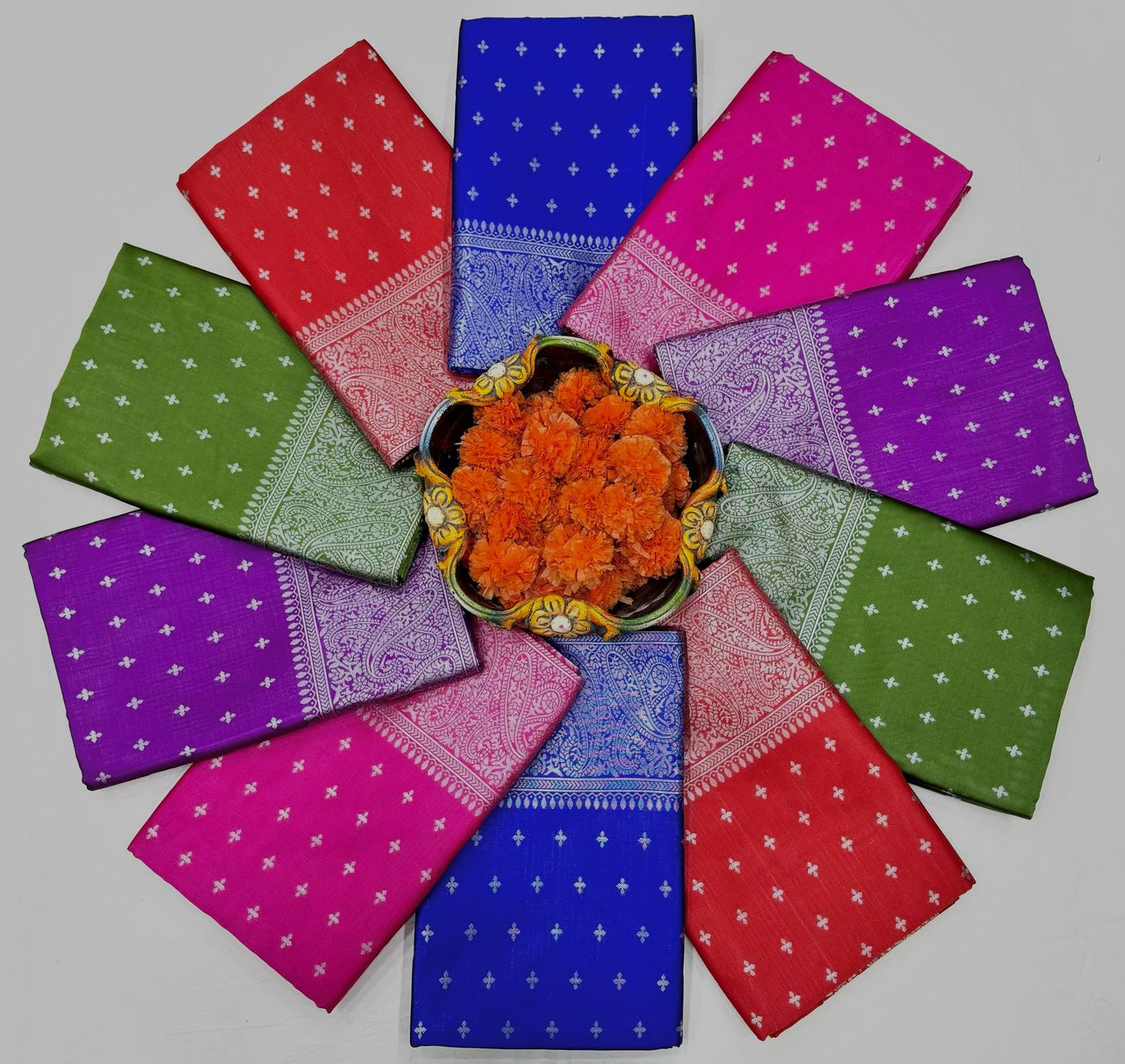 Blue Color beautiful Banarasi Silk Saree