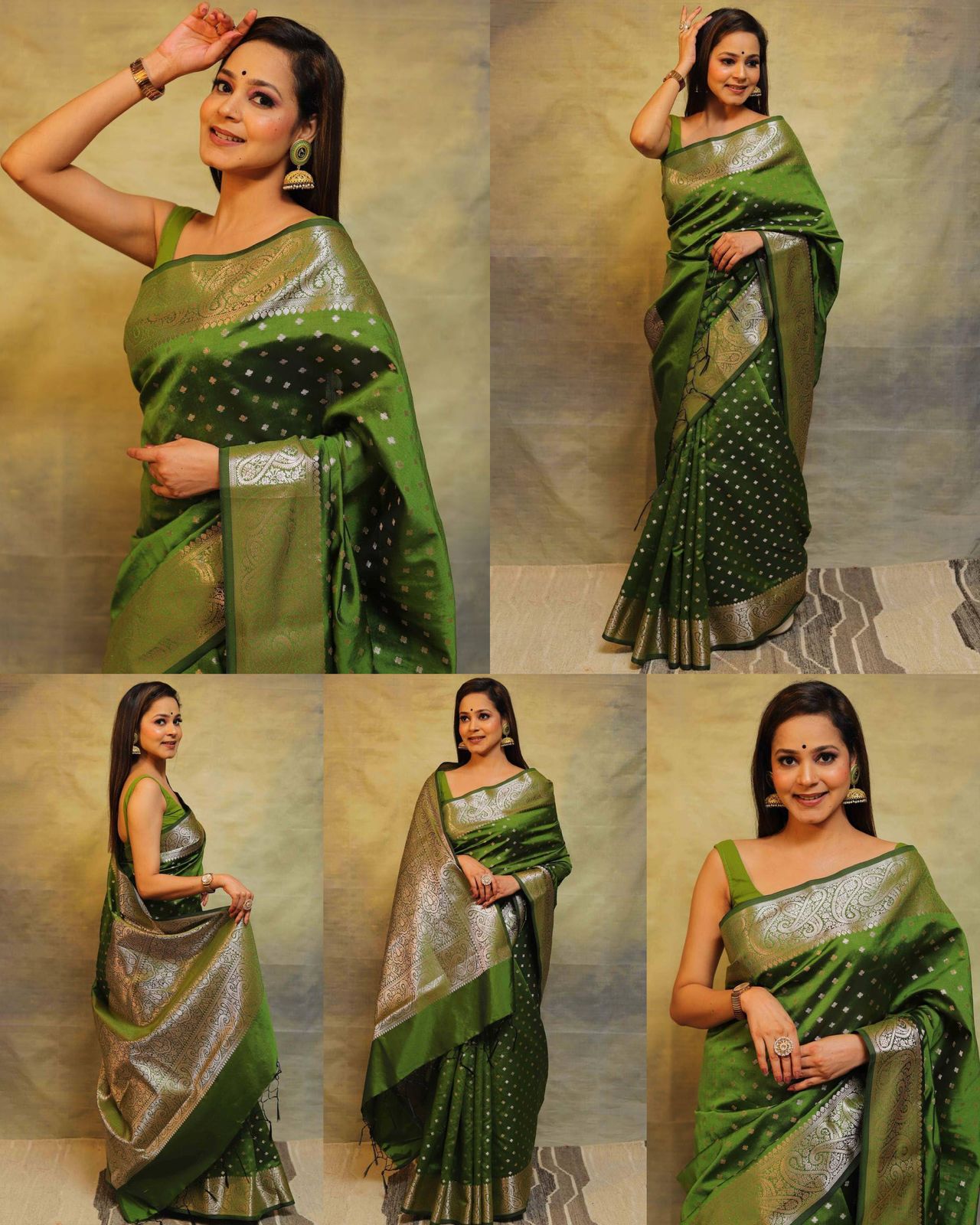 Green Color beautiful Banarasi Silk Saree