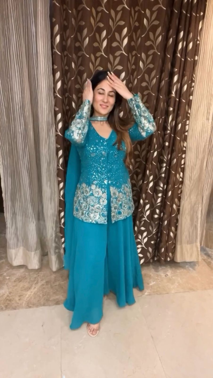 Sky Blue Color Beautiful Partywear Suit