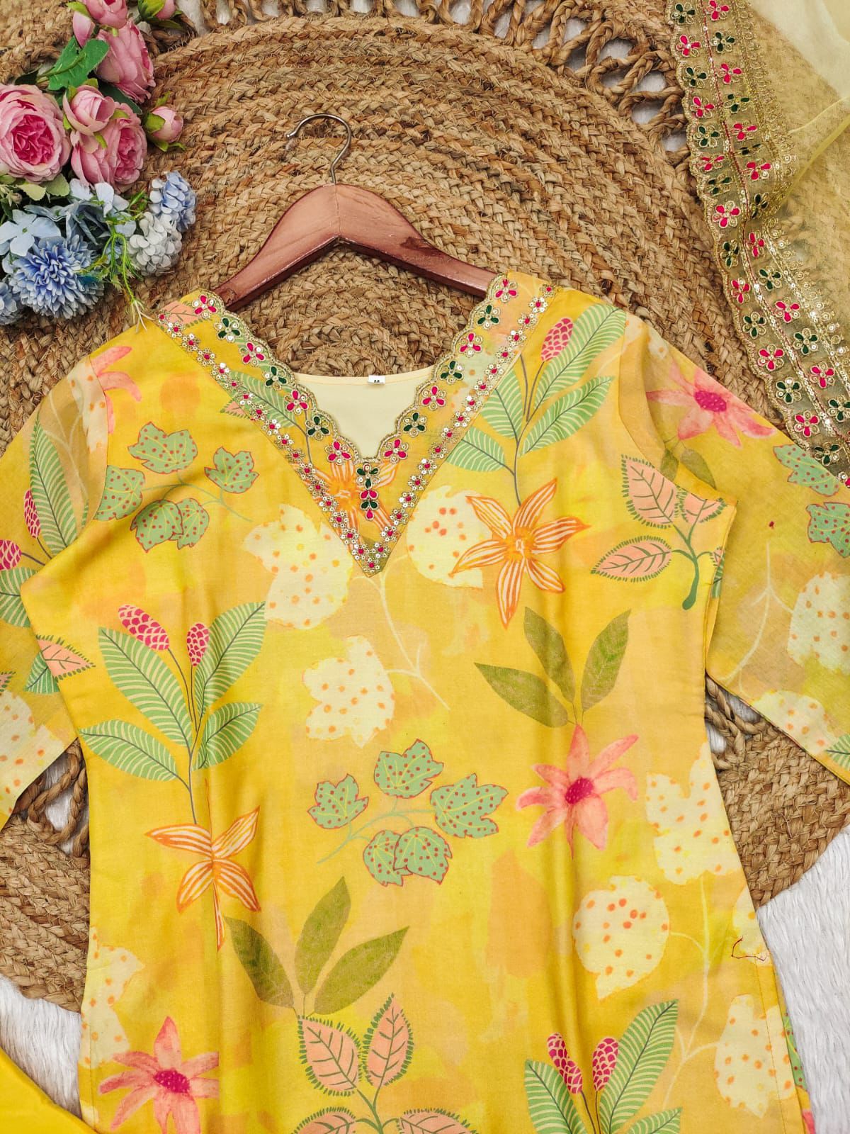 Yellow Color Beautiful Summer wear Dress