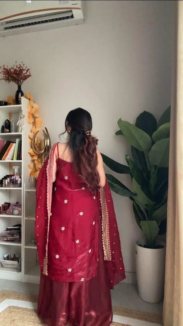Red Color Beautiful Suit For Wedding Function