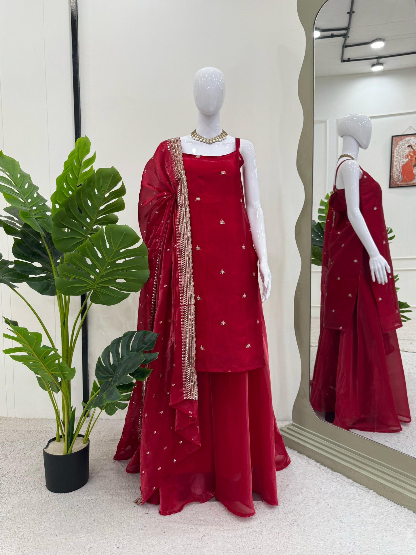 Red Color Beautiful Suit For Wedding Function