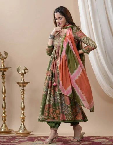 Summer Wear Beautiful Maslin Silk Fabric Dress