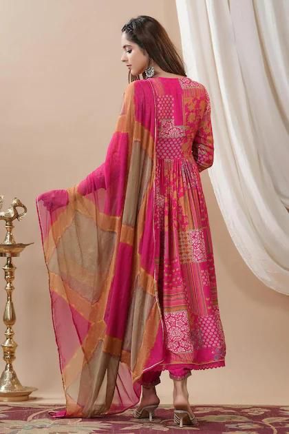 Summer Wear Beautiful Maslin Silk Fabric Dress