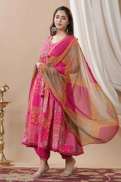 Summer Wear Beautiful Maslin Silk Fabric Dress