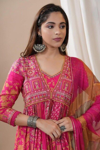 Summer Wear Beautiful Maslin Silk Fabric Dress