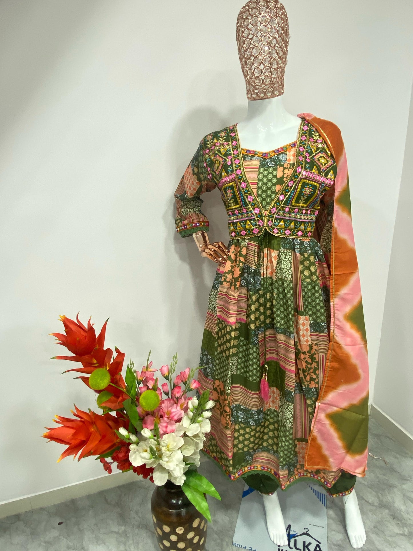 Summer Wear Beautiful Maslin Silk Fabric Dress