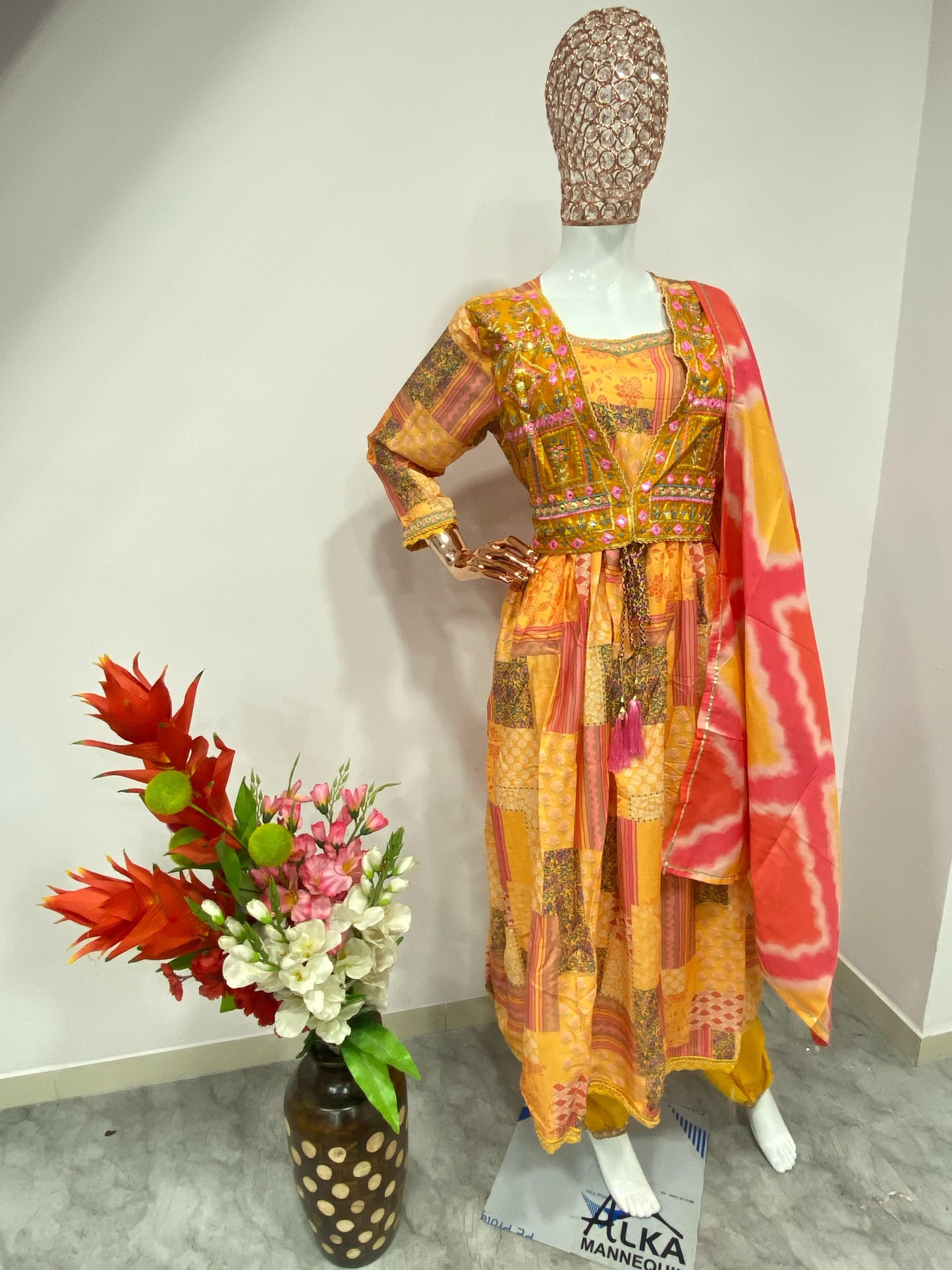 Summer Wear Beautiful Maslin Silk Fabric Dress