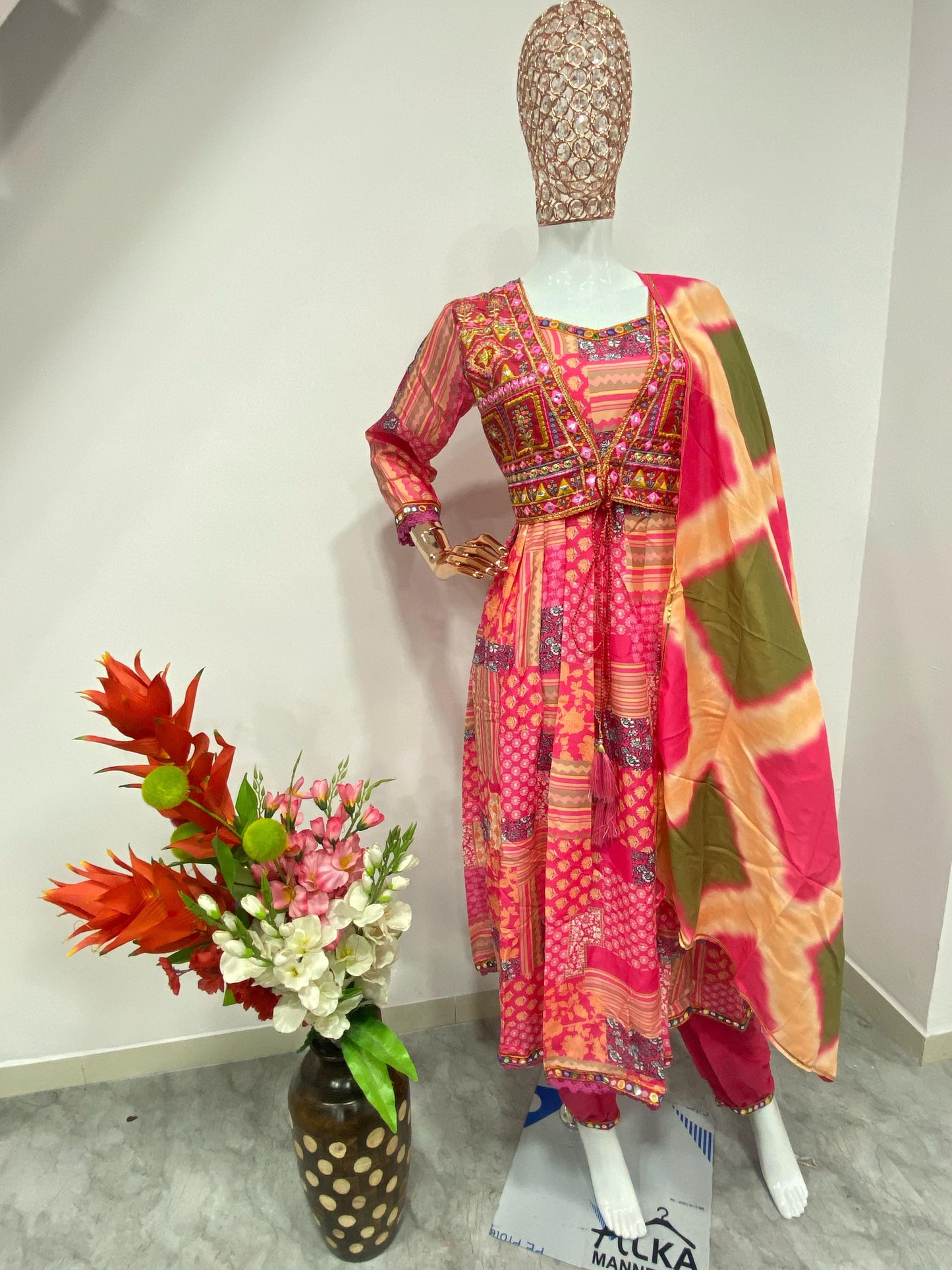 Summer Wear Beautiful Maslin Silk Fabric Dress