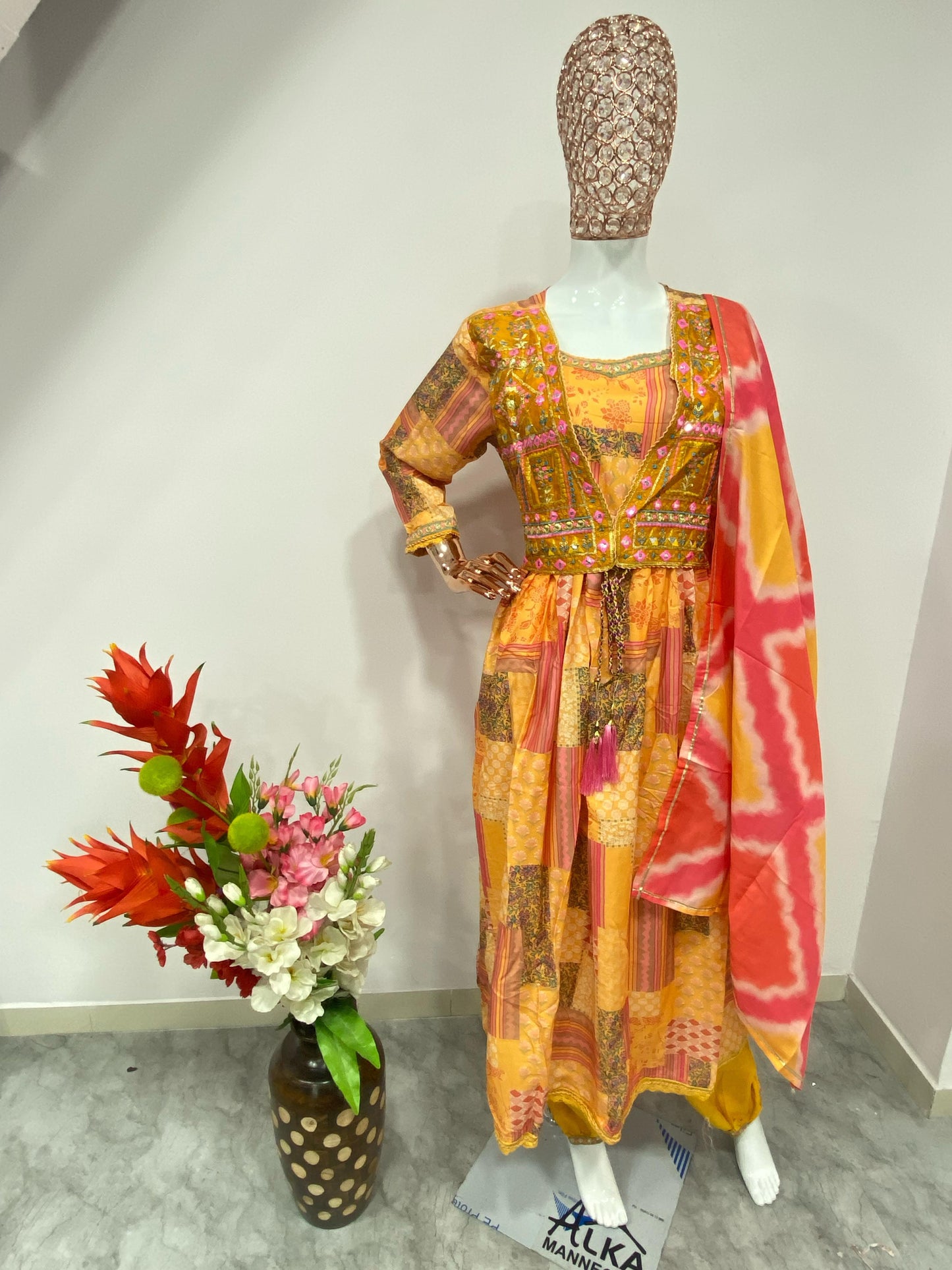 Summer Wear Beautiful Maslin Silk Fabric Dress
