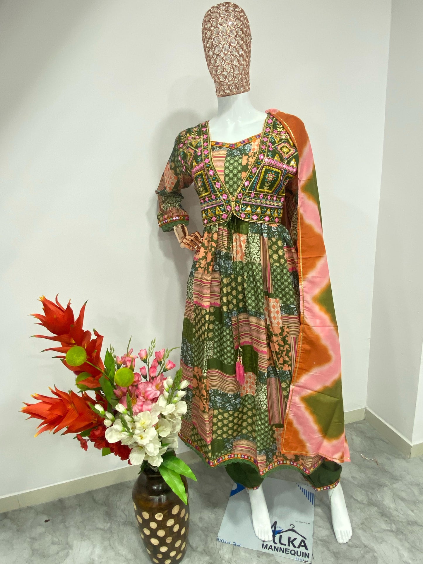 Summer Wear Beautiful Maslin Silk Fabric Dress