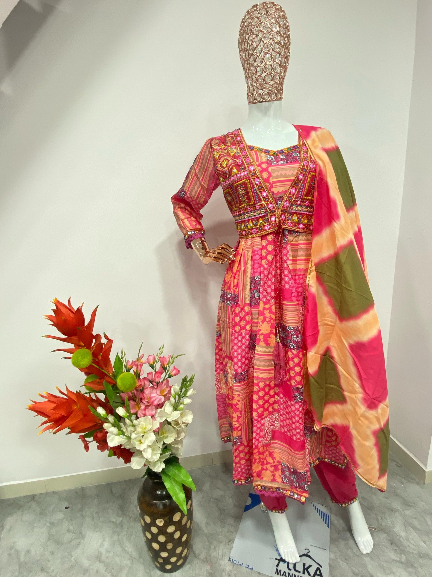 Summer Wear Beautiful Maslin Silk Fabric Dress
