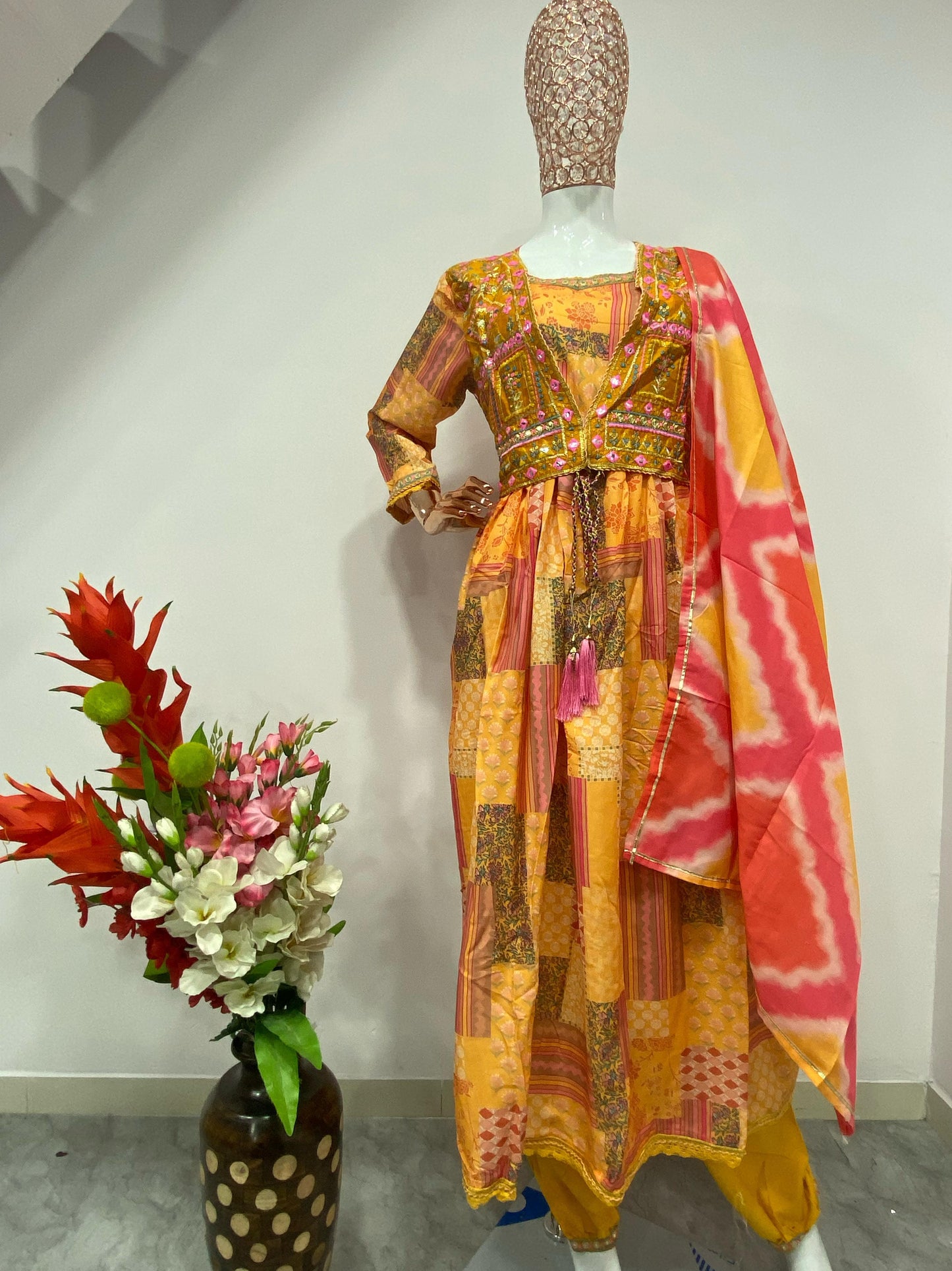 Summer Wear Beautiful Maslin Silk Fabric Dress
