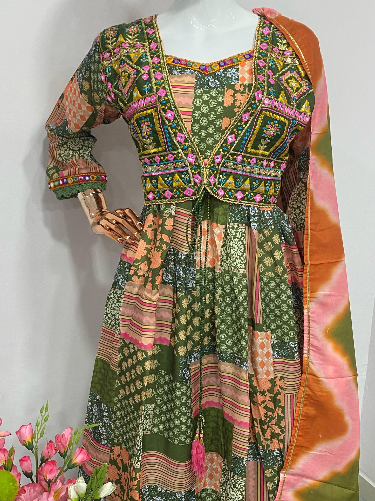 Summer Wear Beautiful Maslin Silk Fabric Dress