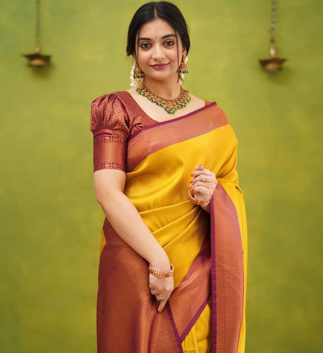 Soft Banarasi Silk Saree For Small Kitty Party