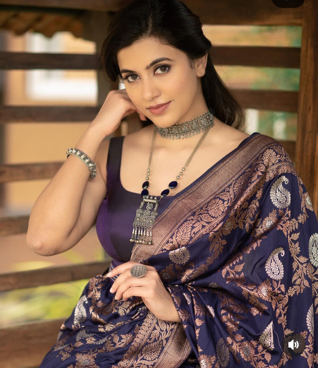 Blue Color Beautiful Silk Saree for daily wear use