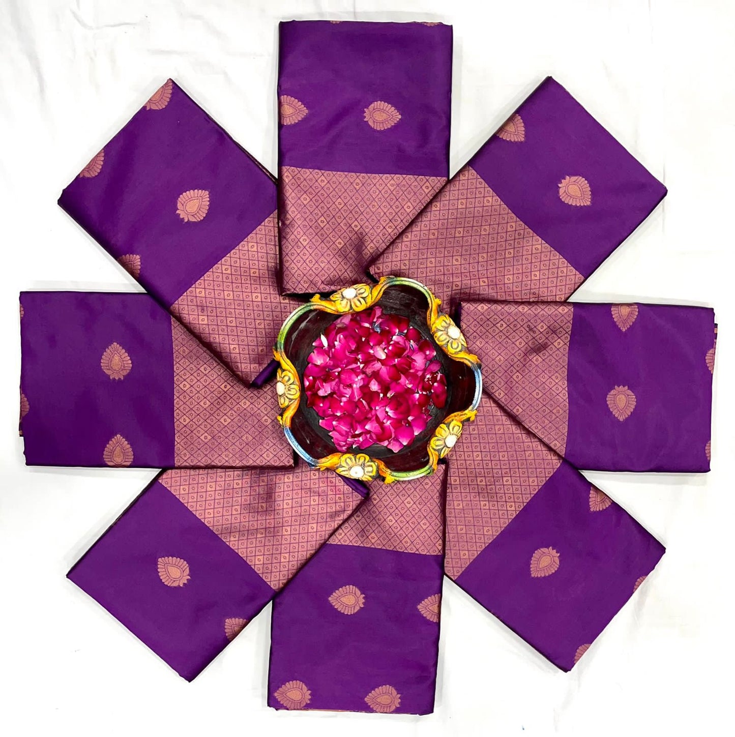 Purple Color Silk Saree for Daily Wear Use