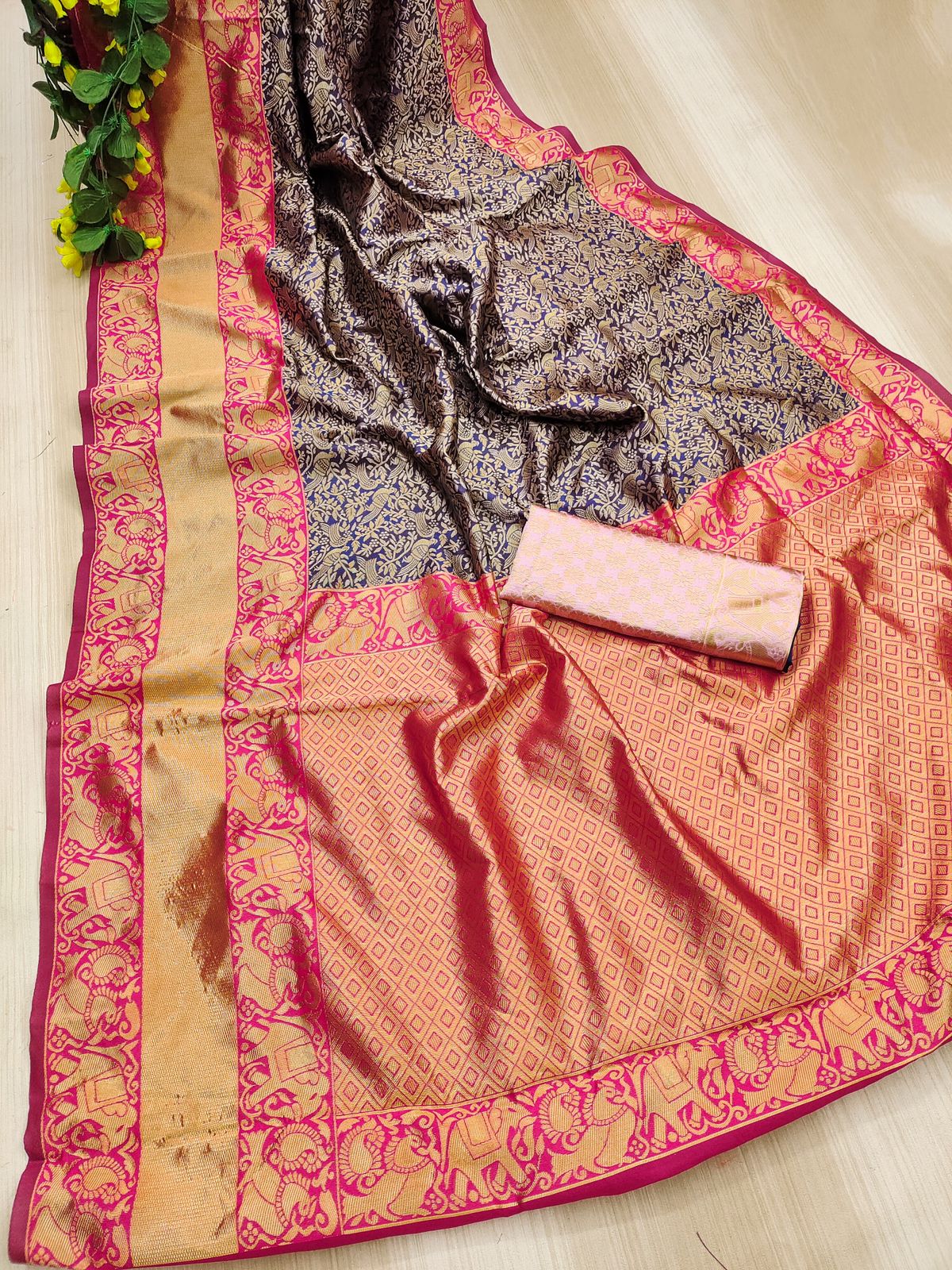 Daily Wear Silk Saree with unstich blouse