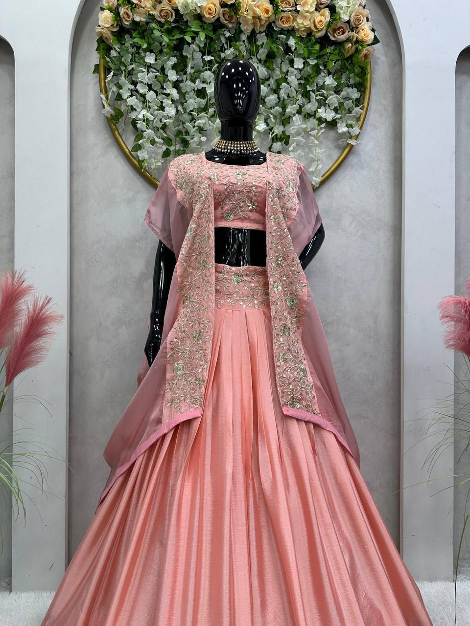 Pink Color Beautiful Lehenga Choli for partywear function