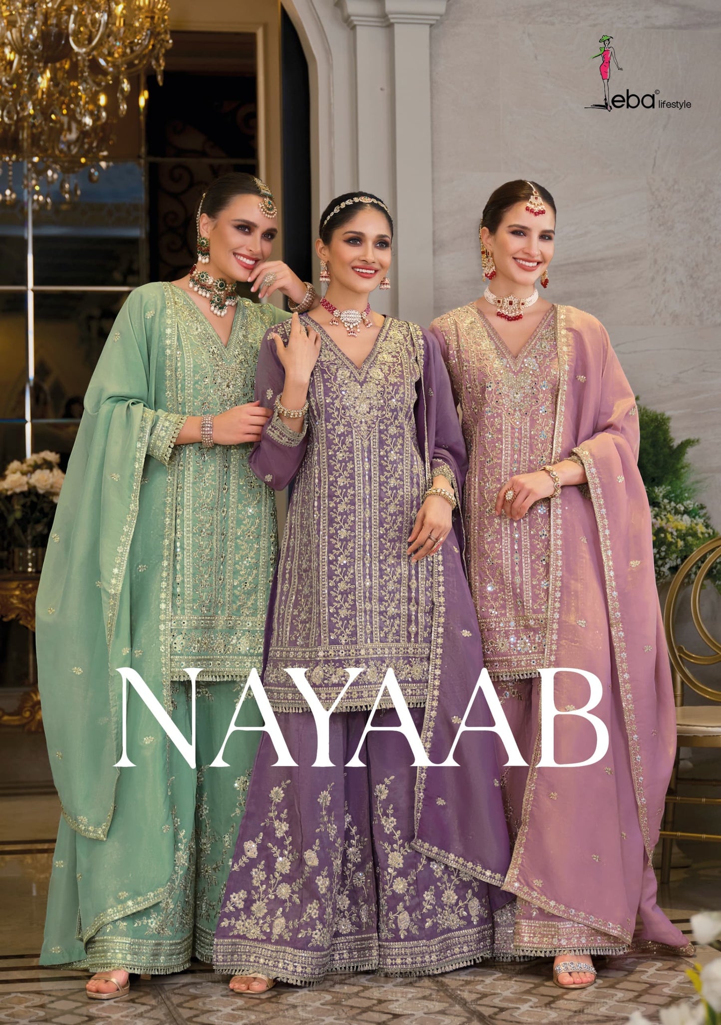 Eba Nayaab dress 3 piece set 1914 series to 1916