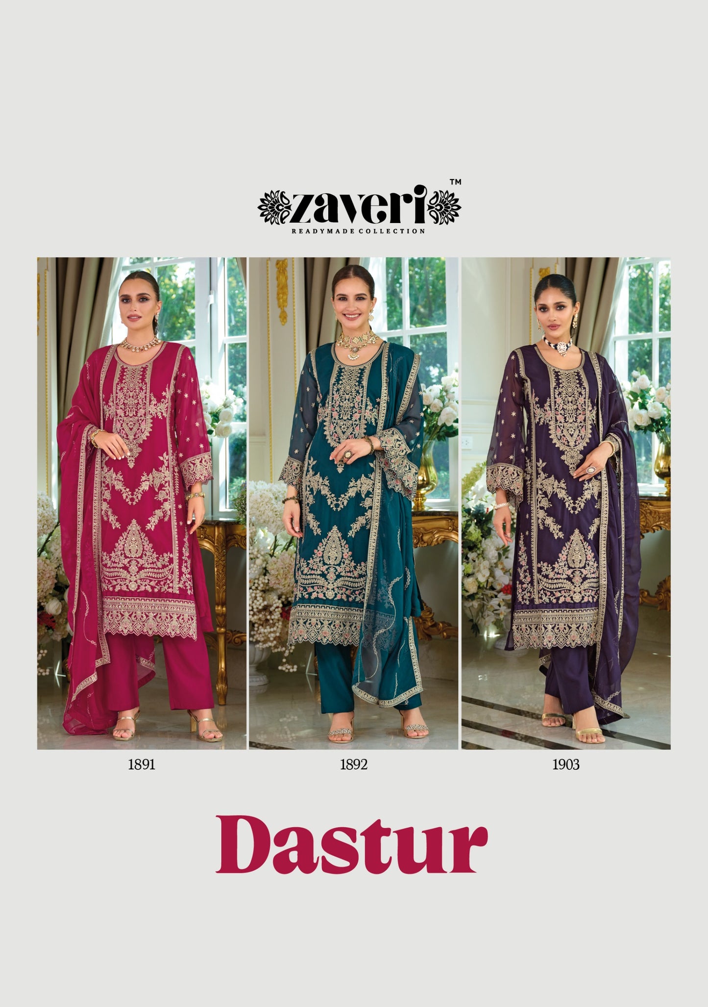 Eba Dastur 1891, 1892, 1893 series dress 3 piece set