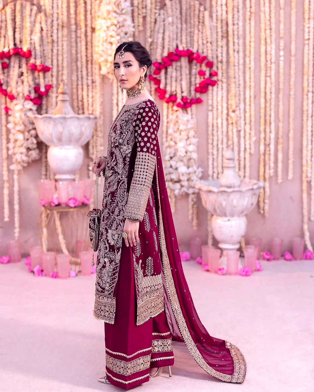 party wear look top-plazzo and dupatta with heavy embroidery work