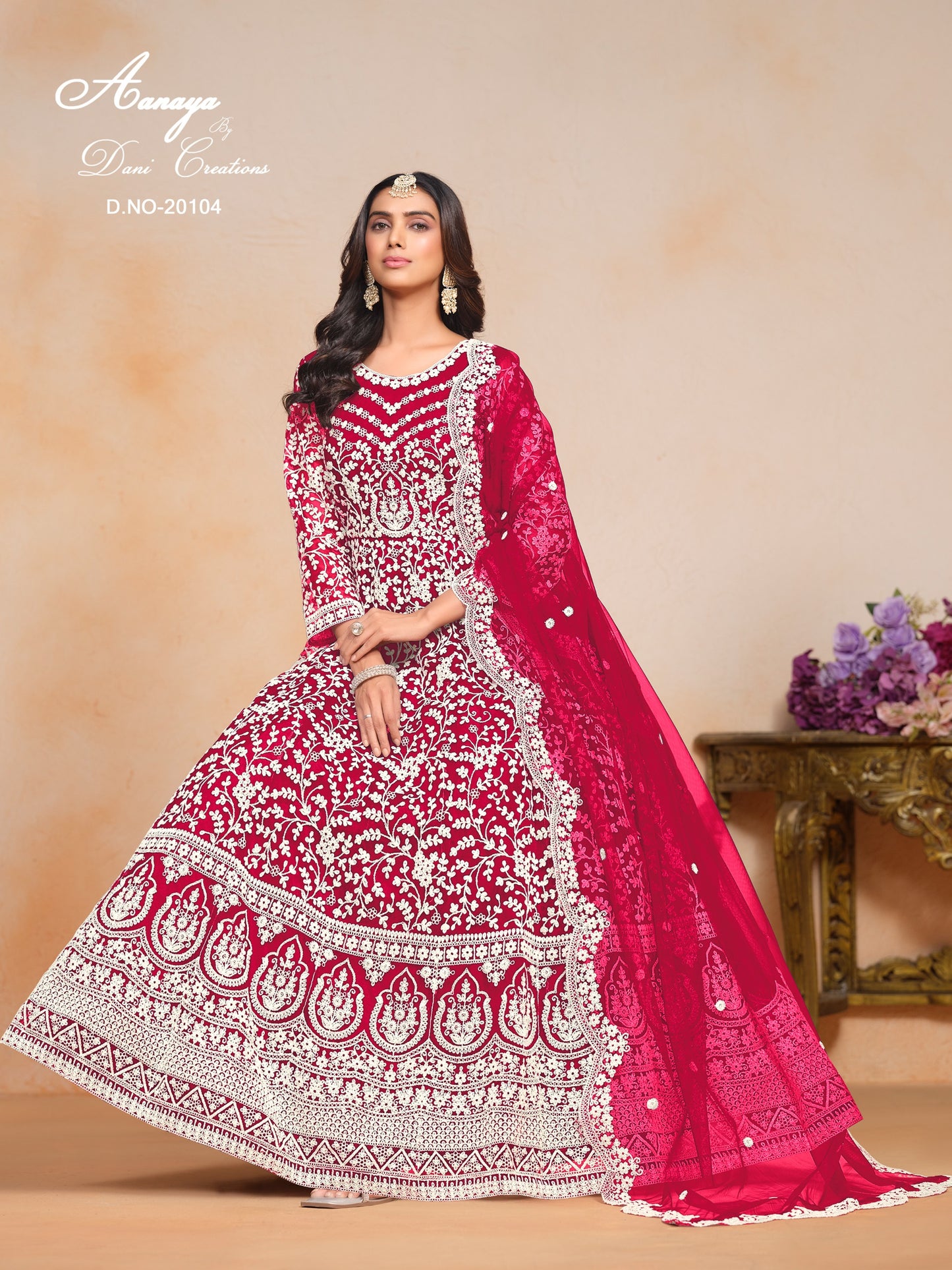 aanaya vol - 201 dress 4 piece set.
