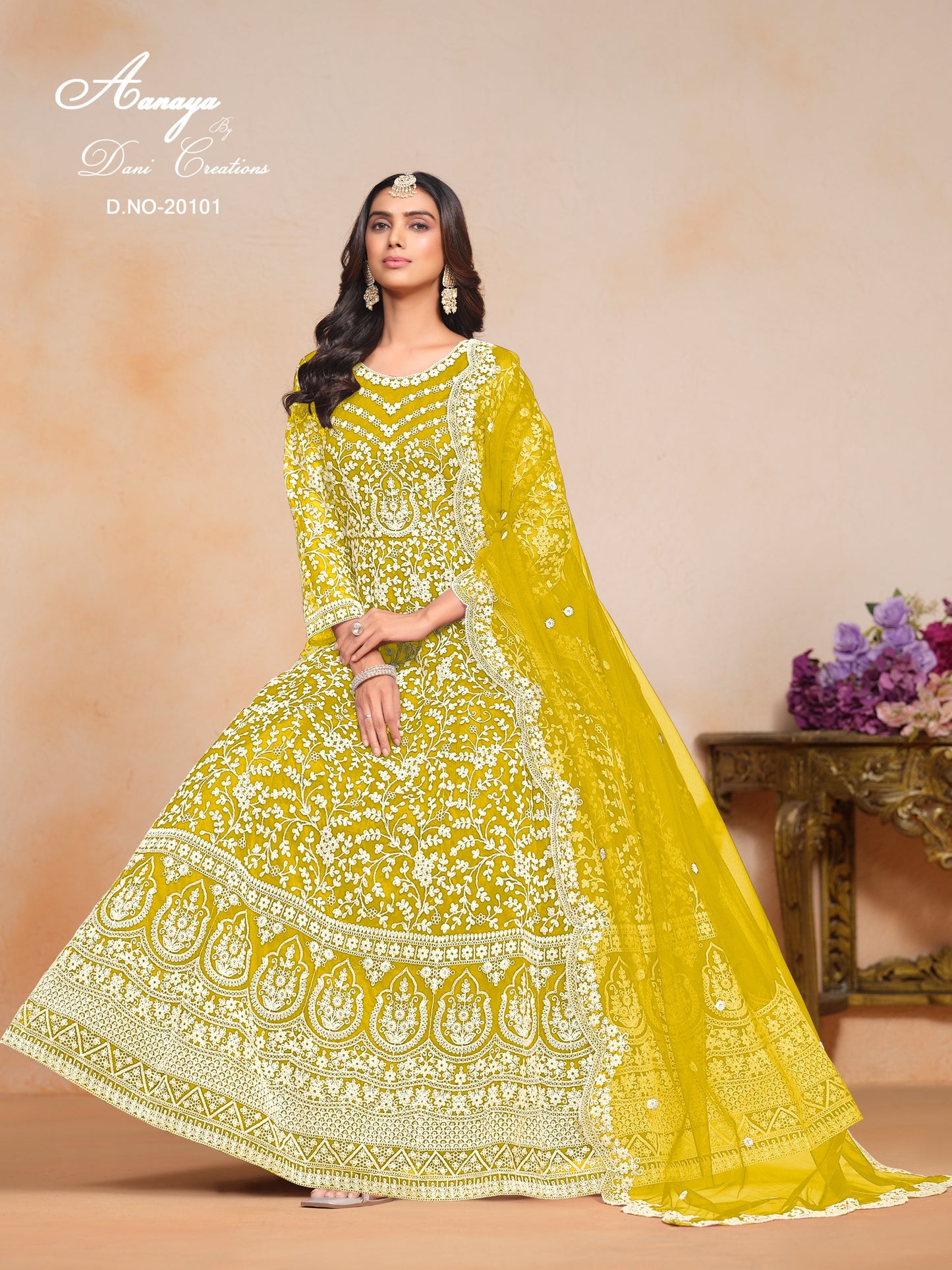 aanaya vol - 201 dress 4 piece set.