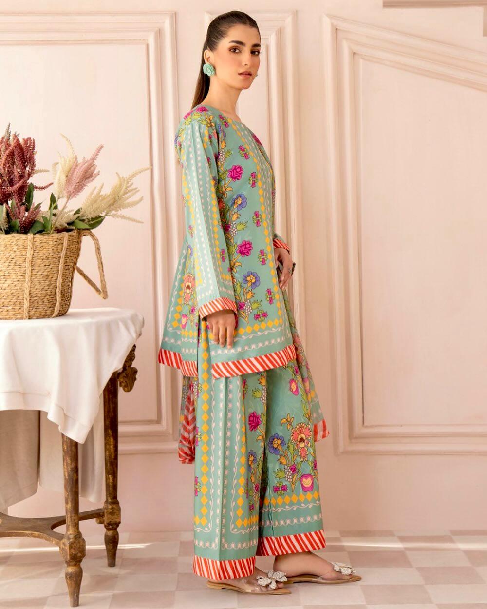 Sky BLue Color Beautiful Summer WEar Dress in Crape Fabric
