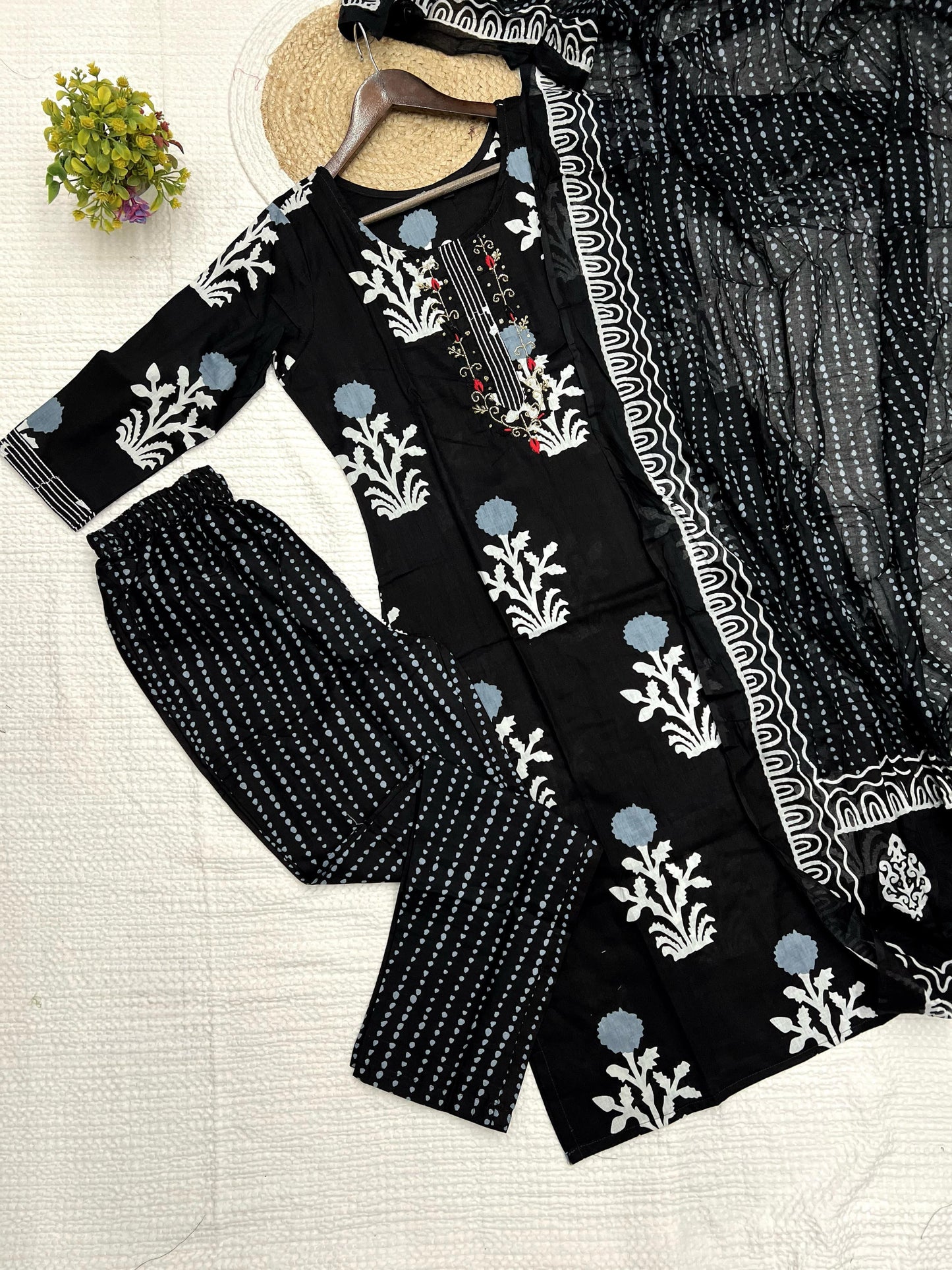 Black Color Beautiful Cotton Dress