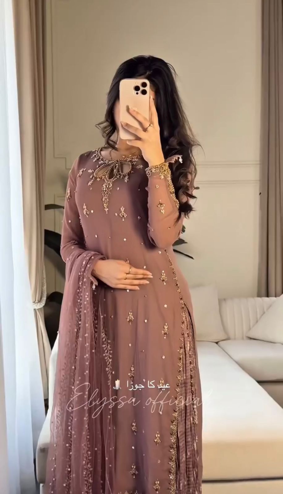 Georgette With Heavy Embroidery Sequence Work Top-Bottom And Dupatta Set