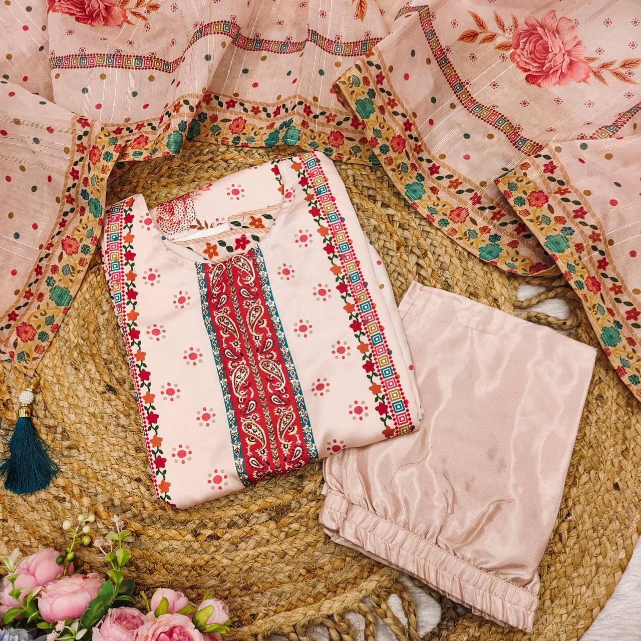 Multi Color Beautiful Partywear Dress