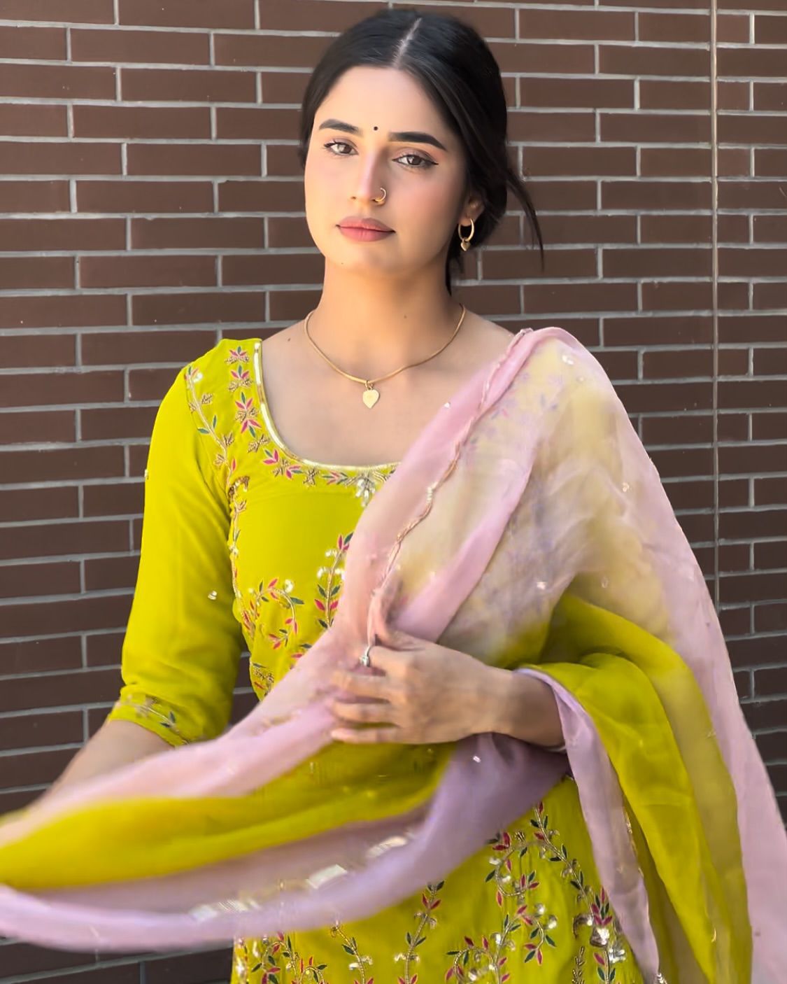 Sharara Dress in Georgette Fabric For haldi function