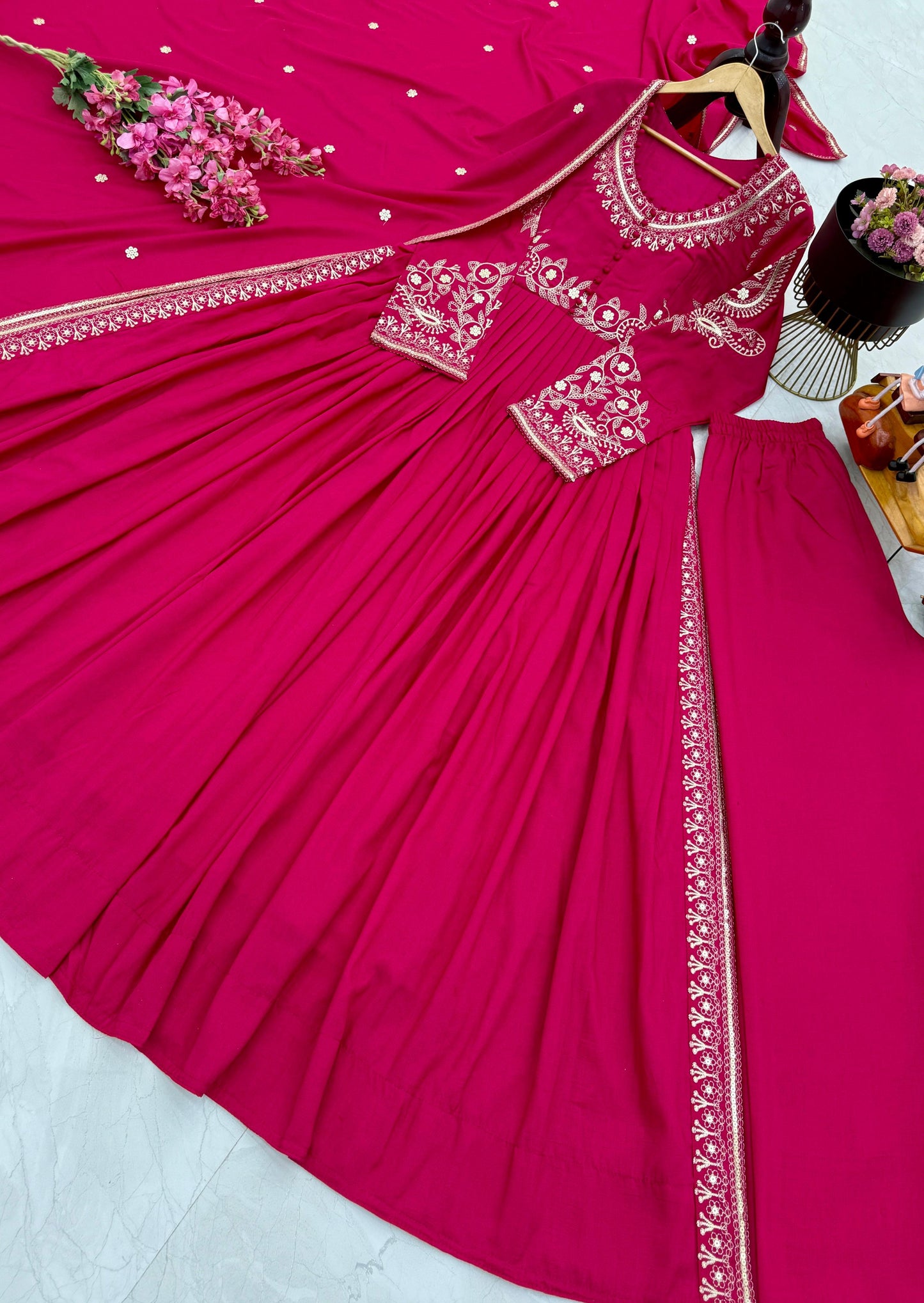 Designer Party Top Lehenga & Dupatta Set