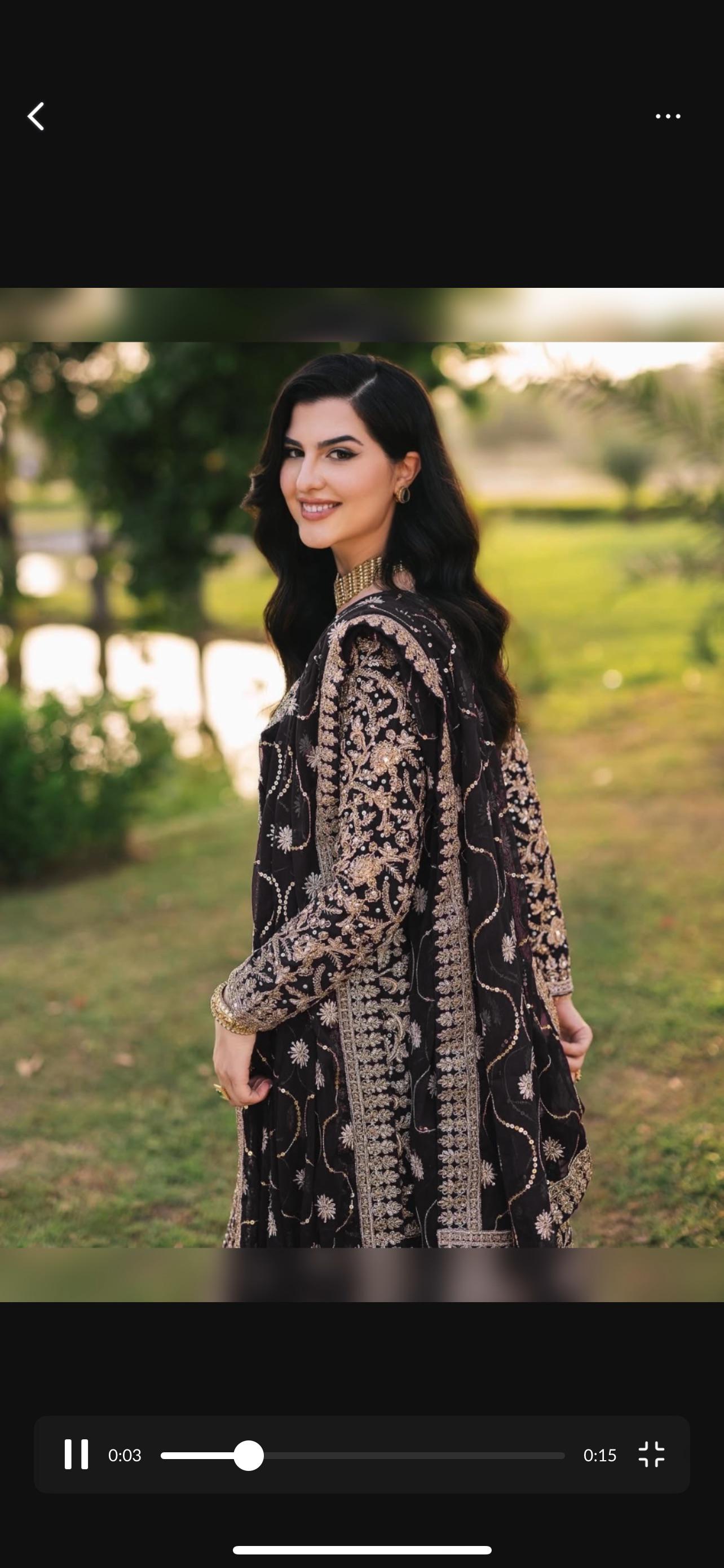 Black Color party wear look top-plazzo and dupatta with heavy embroidery work