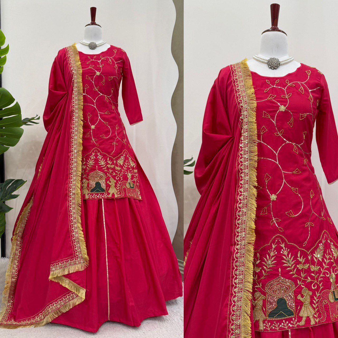 Pink Color Beauitful Lehenga Dress in Crep silk FAbric