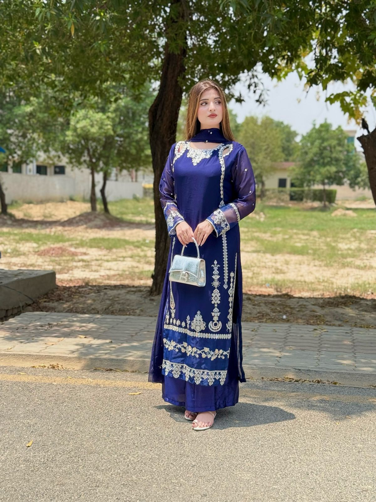 Embroidered Sequence Work Designer Three Piece Set