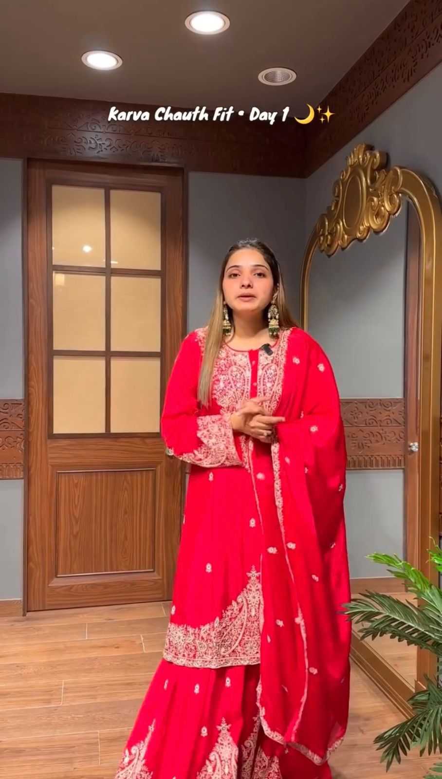 faux georgette with embroidery work top-bottom and dupatta set fully stitched ready to wear