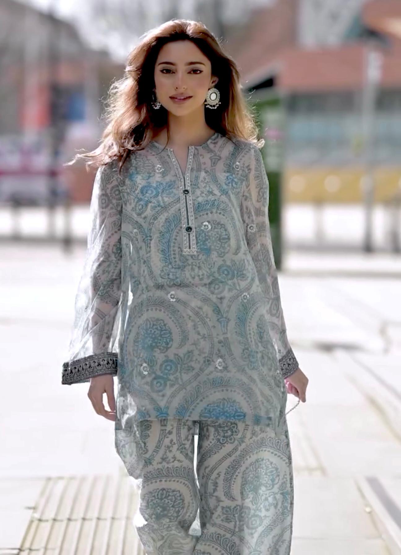 Designer Party Wear Look Pur Cifon Georgette Top & Farshi Palazzo With Dupatta Set