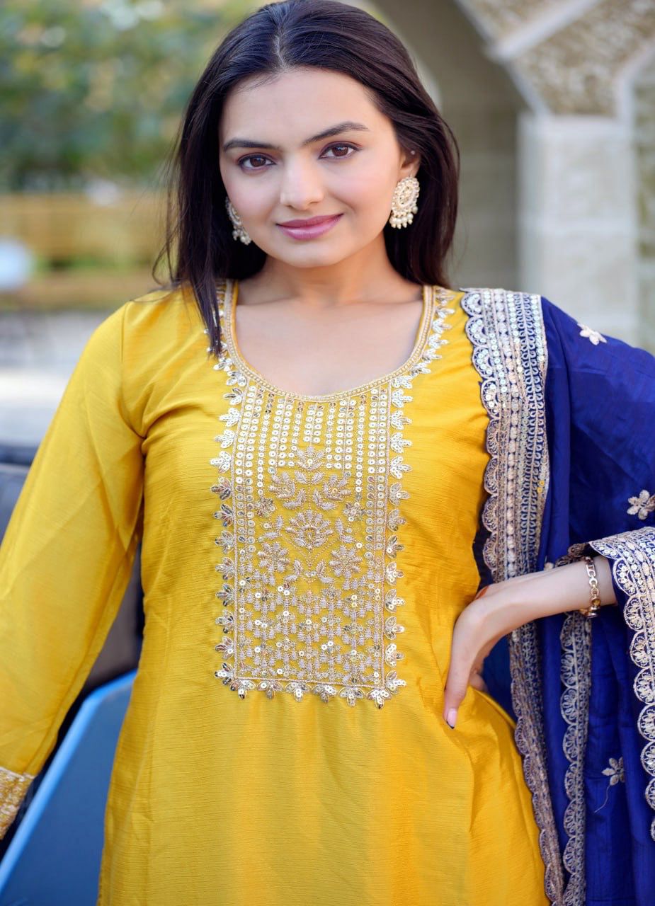 Yellow Color Dress for Haldi Function