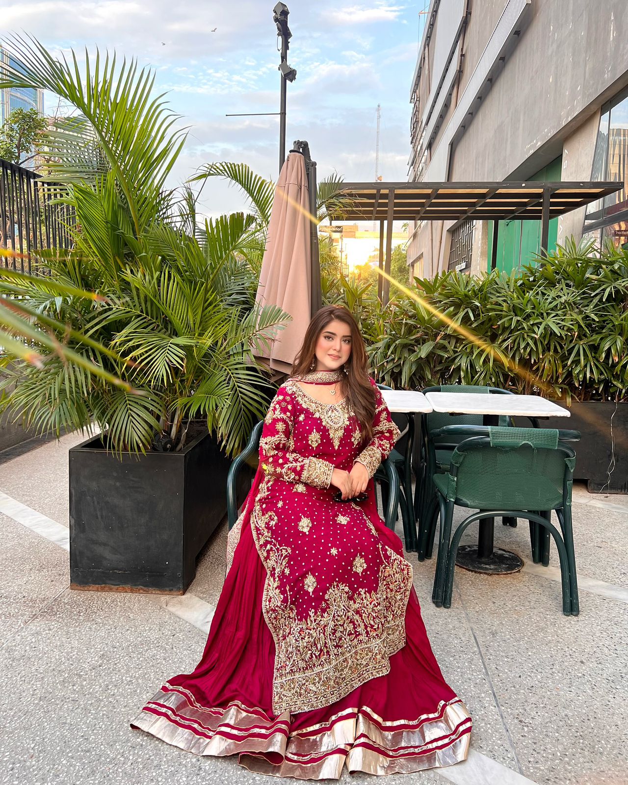 Designer Party Top Pallazo & Dupatta Set