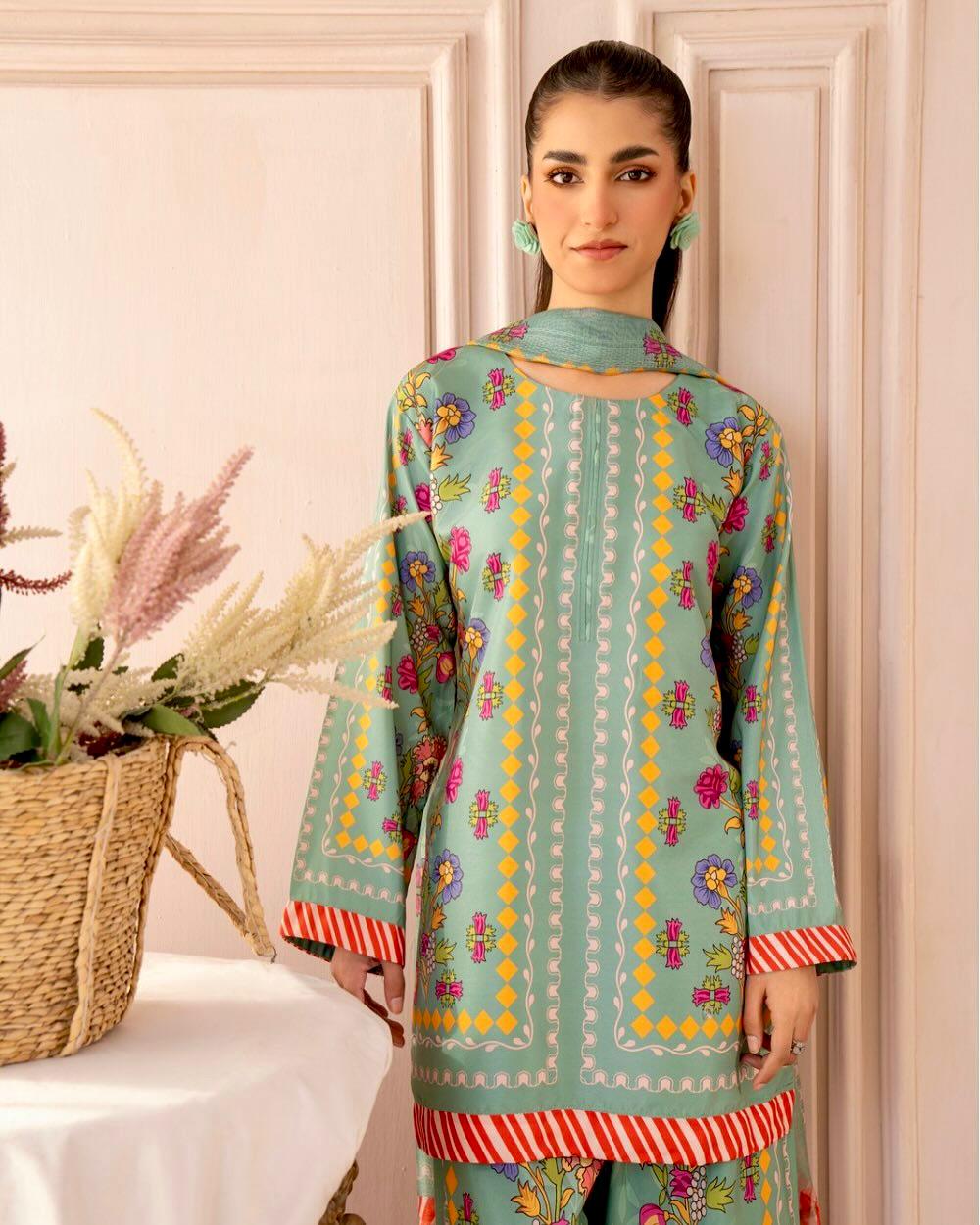 Sky BLue Color Beautiful Summer WEar Dress in Crape Fabric