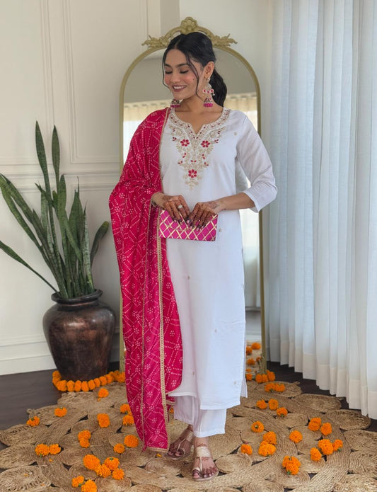 White Color Beautiful Partywear Dress for regular wear