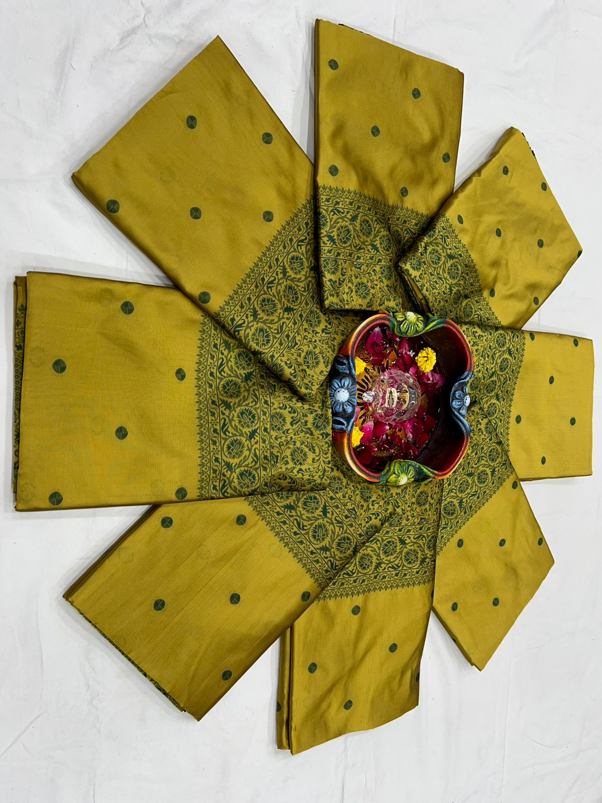 yellow color beautiful daily wear saree
