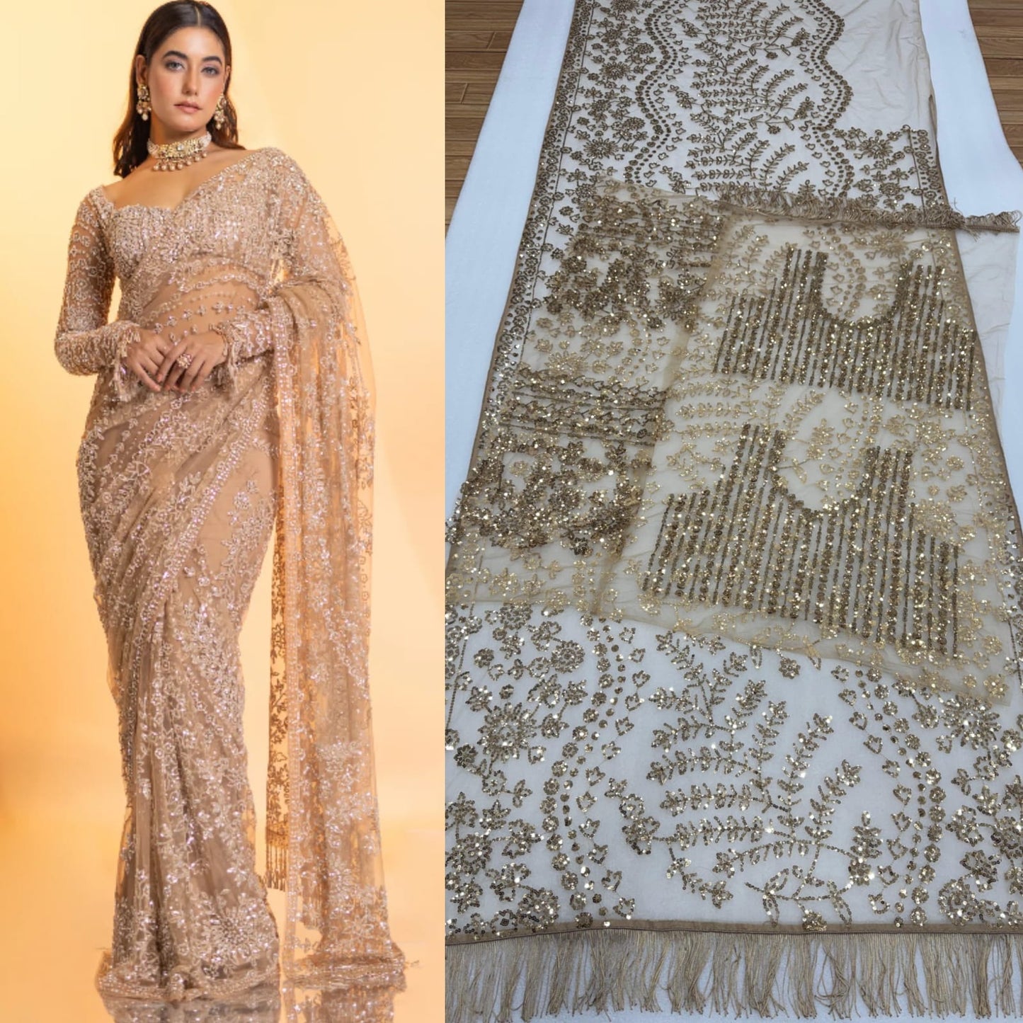 Beautiful Saree in Net Fabric for partywear function