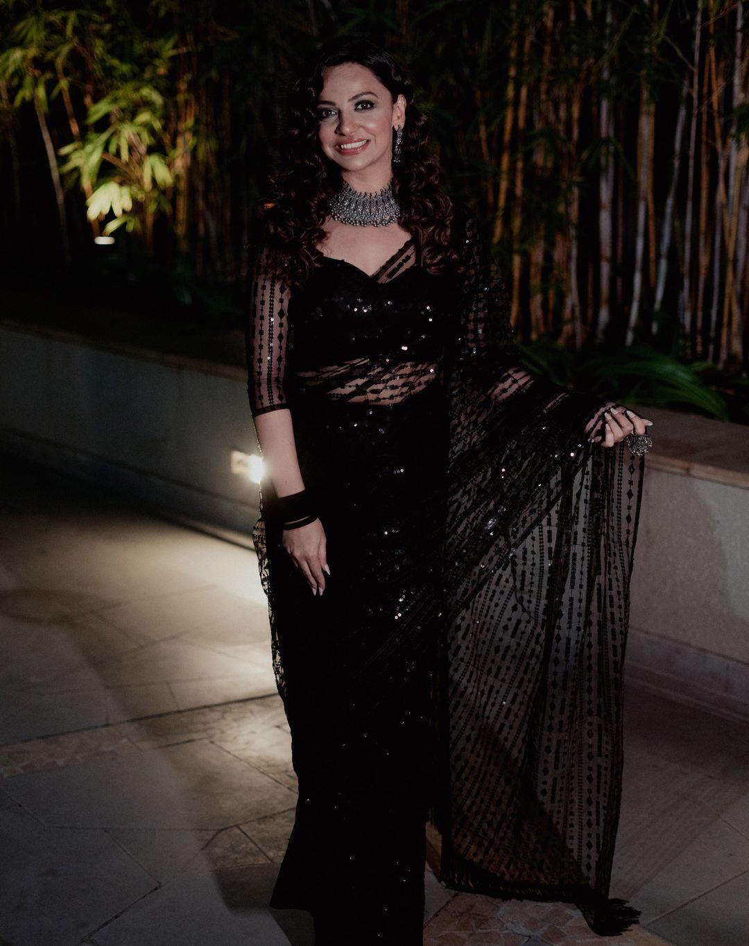 Black Color Beautiful Net SAree For Wedding