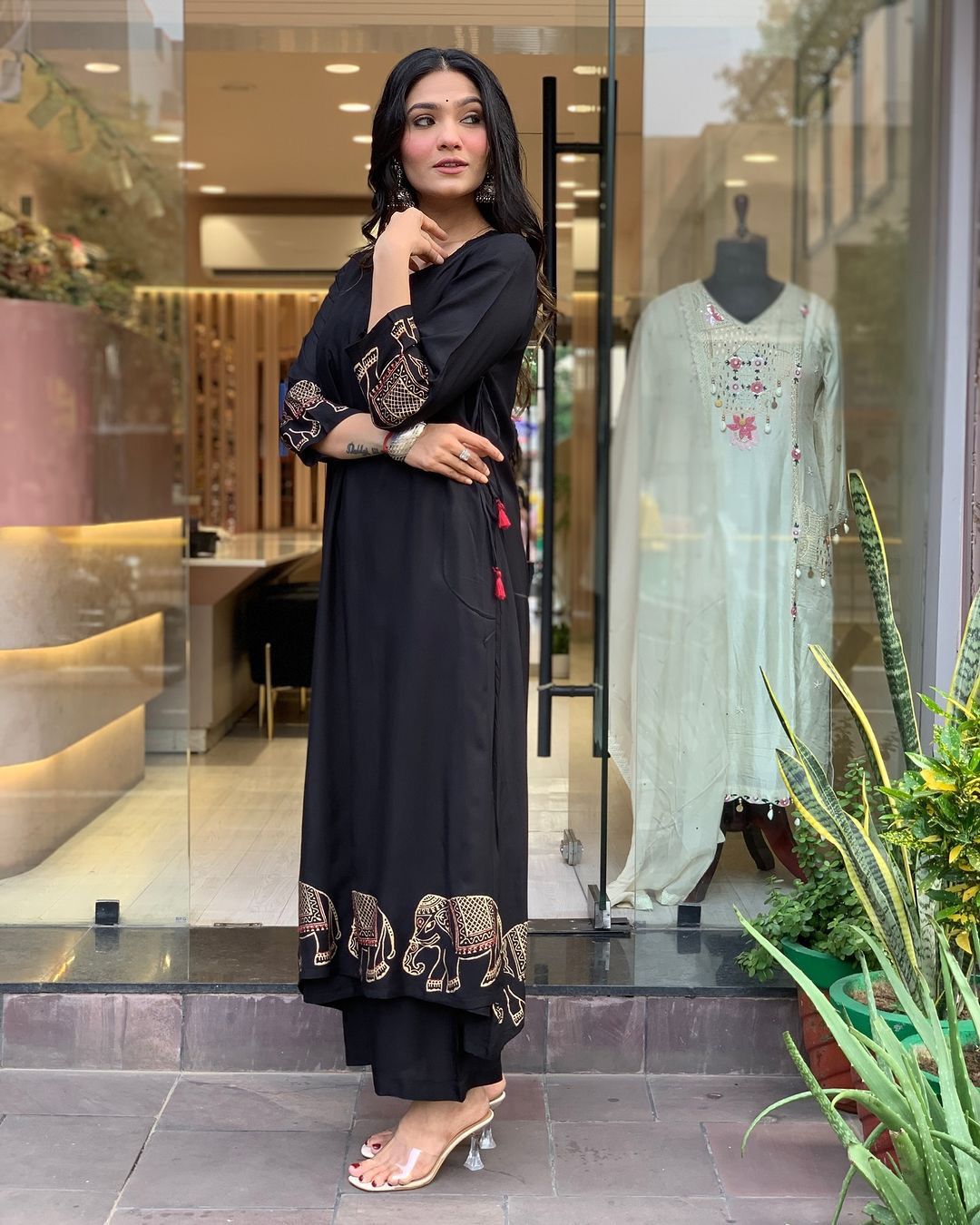 Black Color Beautiful Summer Wear Co-ord Set