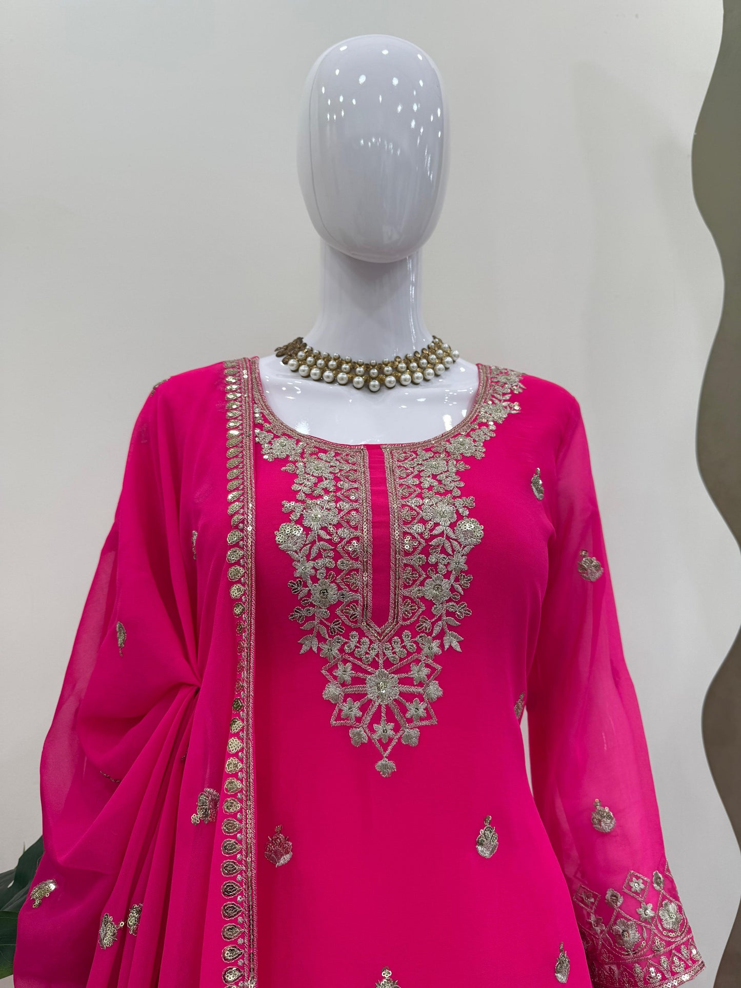 Pink Color Georgette Fabric Dress